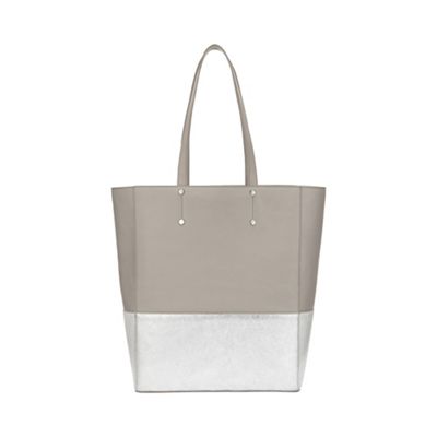 Lucy Metallic Leather Tote
